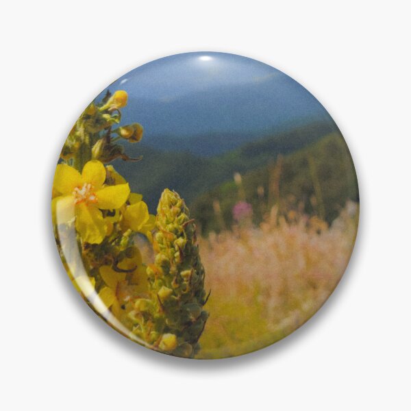 Item preview, Beautiful mountain landscape with yellow flower designed and sold by SunriseAndHoney.