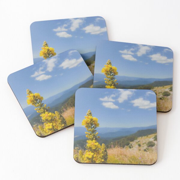 Item preview, Beautiful mountain landscape with yellow flower designed and sold by SunriseAndHoney.