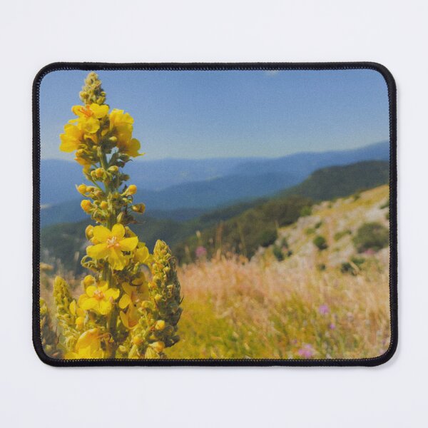 Item preview, Beautiful mountain landscape with yellow flower designed and sold by SunriseAndHoney.