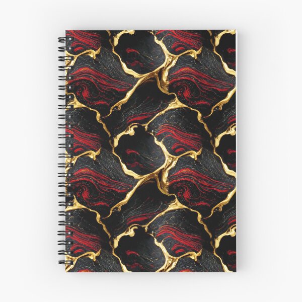 Item preview, Black and Red marble pattern, Lava marbling pattern designed and sold by TreasuryOE.