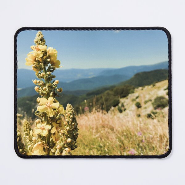 Item preview, Beautiful mountain landscape with yellow flower designed and sold by SunriseAndHoney.