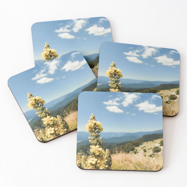 Item preview, Beautiful mountain landscape with yellow flower designed and sold by SunriseAndHoney.