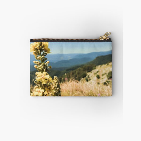 Item preview, Beautiful mountain landscape with yellow flower designed and sold by SunriseAndHoney.