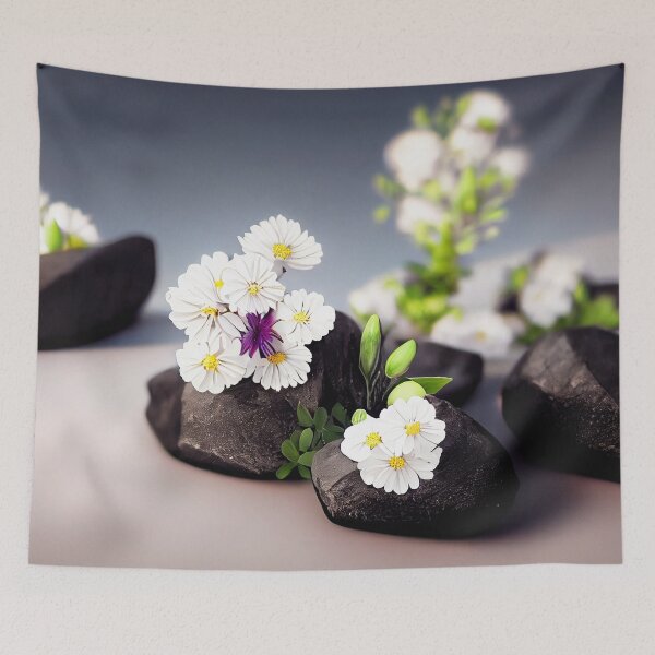 Item preview, White Flowers, Black Rocks designed and sold by Aaron Ochs.