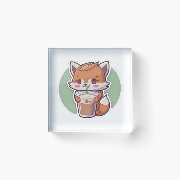 Item preview, Kawaii Bubbletea Fox designed and sold by meshhead.