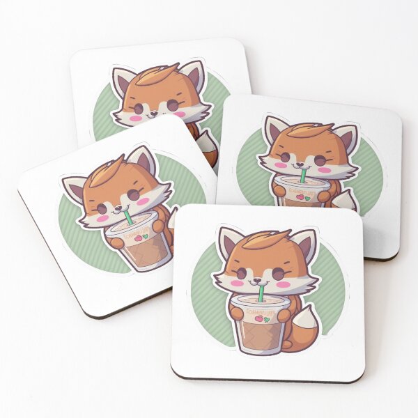 Item preview, Kawaii Bubbletea Fox designed and sold by meshhead.