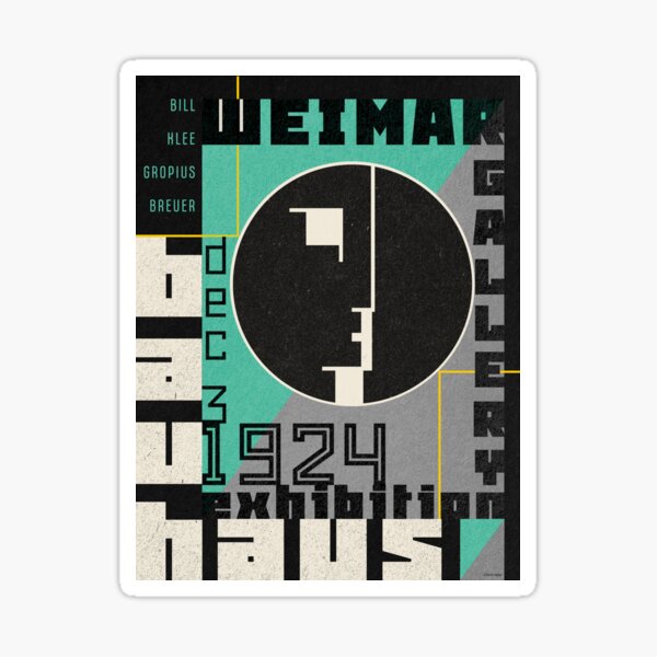 Bauhaus Exhibition Poster XX Sticker