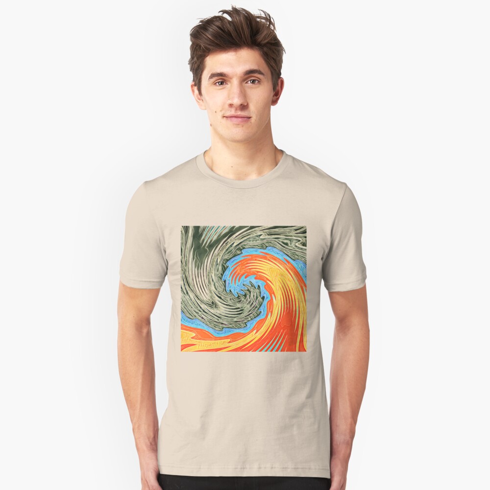 Abstract Wave Slim Fit T-Shirt