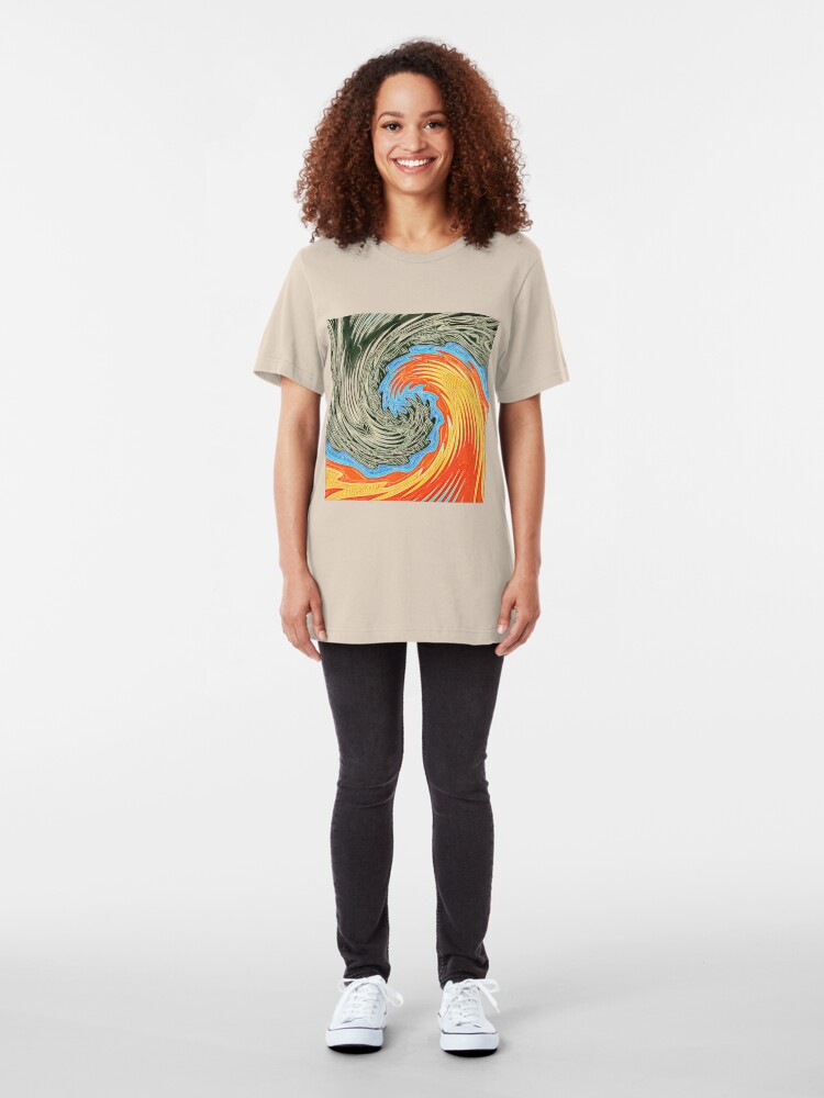 Alternate view of Abstract Wave Slim Fit T-Shirt