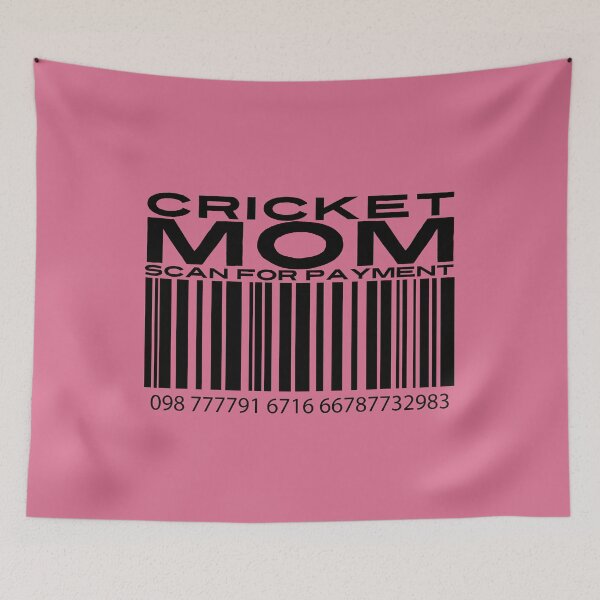 Item preview, Cricket Mom Scan For Payment | Cricket Mom | Cricketer (White Lettering Available) designed and sold by Wavecrest Wearables.