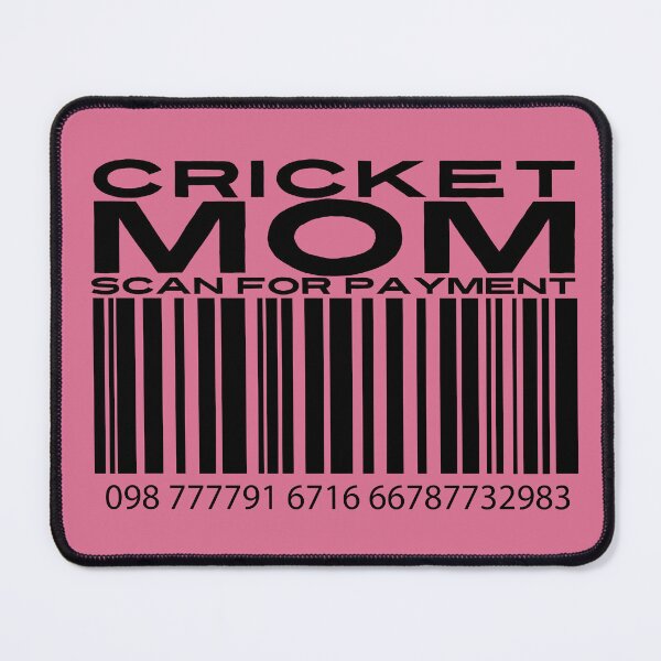 Item preview, Cricket Mom Scan For Payment | Cricket Mom | Cricketer (White Lettering Available) designed and sold by Wavecrest Wearables.