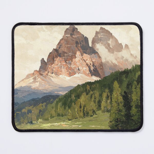 Item preview, Lake Misurina with Tre Cime di Lavaredo | Hans Maurus | 1940 Italian Nature Art designed and sold by CJET.