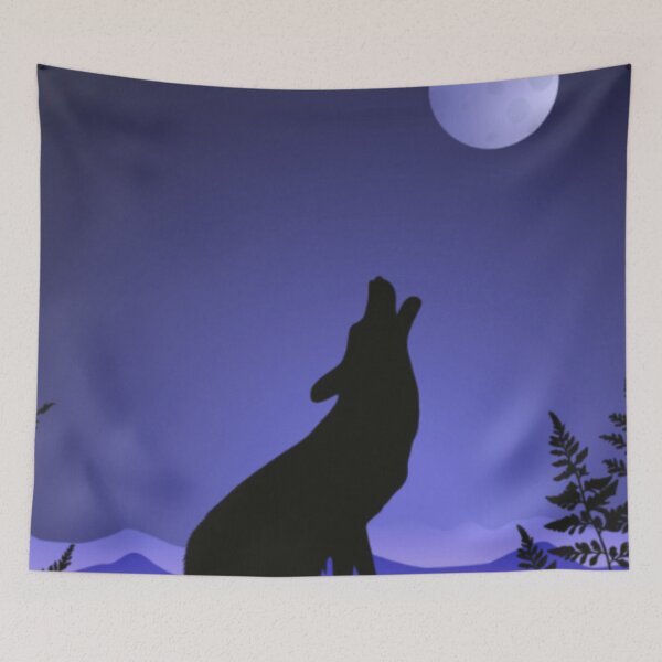 Item preview, Wolf Howling At The Moon V1 designed and sold by The Love Quill.