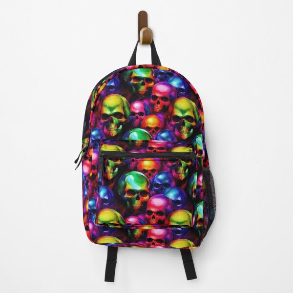 Item preview, Neon Rainbow Skulls designed and sold by Unicorn Trainwreck.