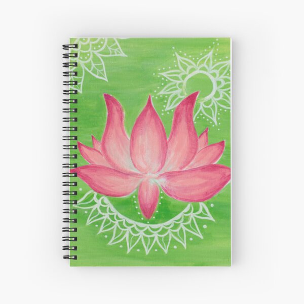 Heart Chakra Lotus Spiral Notebook