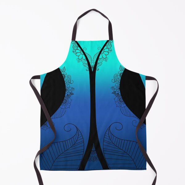 Item preview, A-line hourglass dress with mandalas- blue gradient designed and sold by JoyGDesigns.