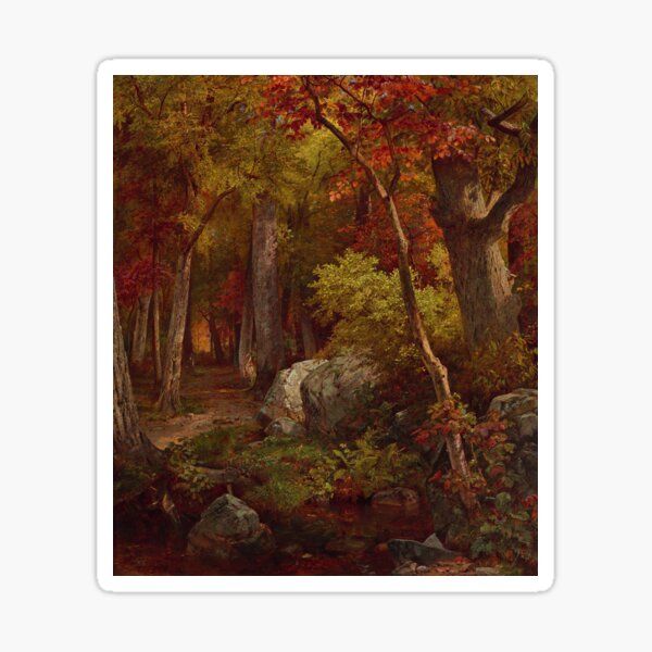 Artikel-Vorschau von Oktober | William Trost Richards | 1863 Amerikanische Naturkunst, designt und verkauft von CJET.