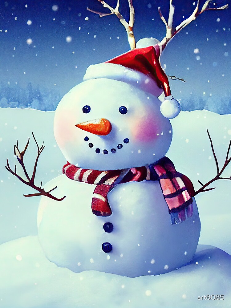 Disover Cute Christmas Snowman Drawstring Bag