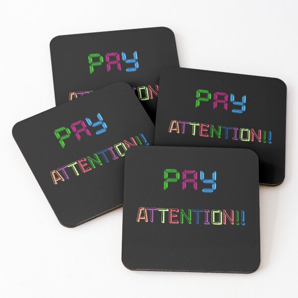 Item preview, Pay Attention-Colorful-Black Background  designed and sold by Trendi61.