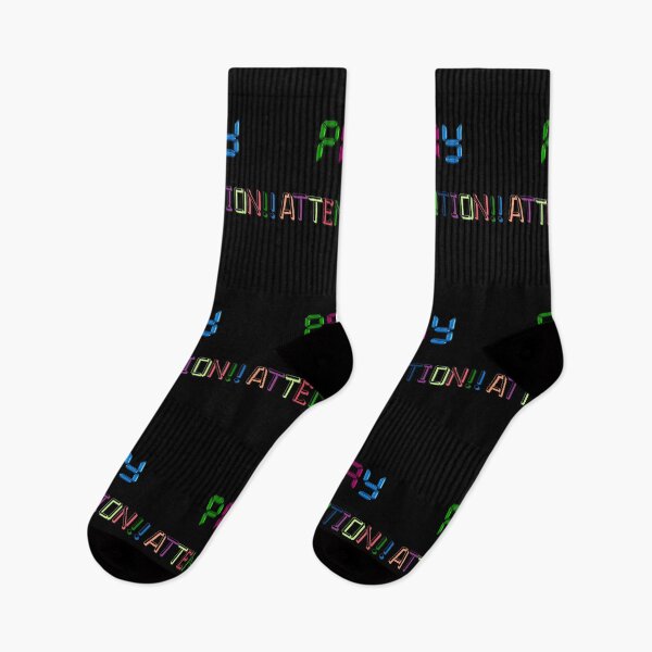 Item preview, Pay Attention-Colorful-Black Background  designed and sold by Trendi61.