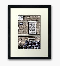 On the Sixth Day....... Framed Print