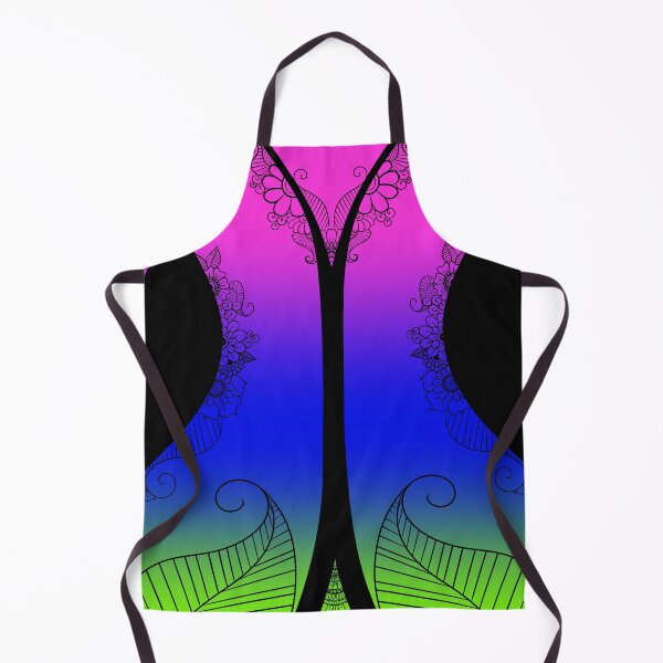 Item preview, Flattering hourglass design dress with mandalas on a tricolor background for A-Line dress designed and sold by JoyGDesigns.