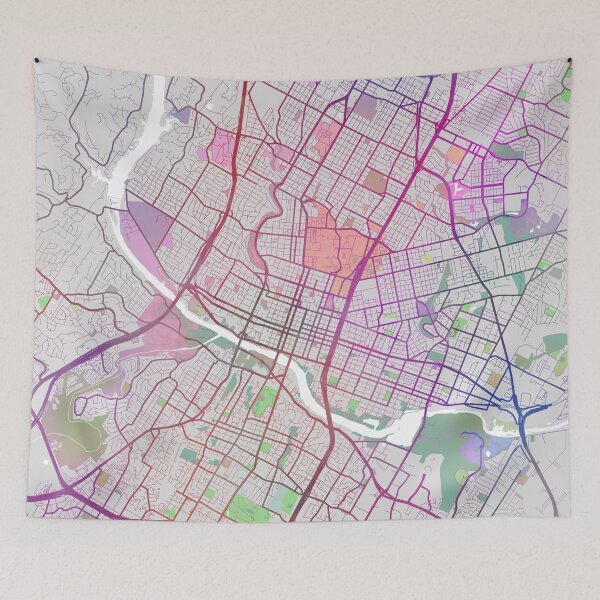 Item preview, Austin Map, USA City Texas, Travel, Traveler Gift  designed and sold by TheRedFinch.
