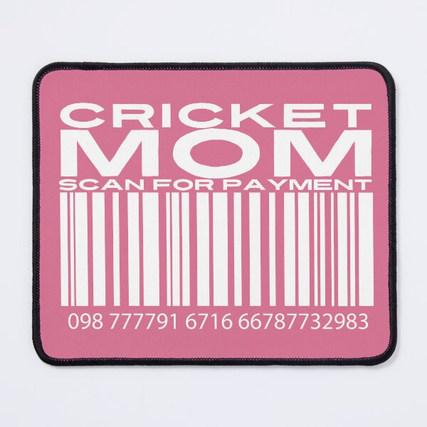 Item preview, Cricket Mom Scan For Payment | Cricket Mom | Cricketer (Black Lettering Available) designed and sold by Wavecrest Wearables.