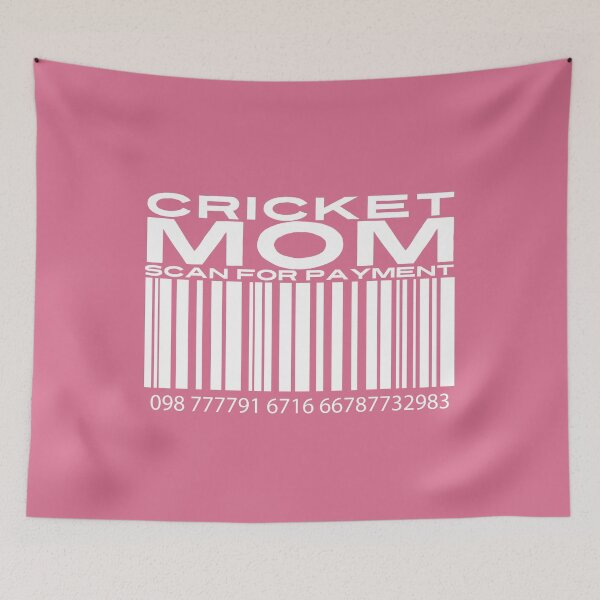 Item preview, Cricket Mom Scan For Payment | Cricket Mom | Cricketer (Black Lettering Available) designed and sold by Wavecrest Wearables.