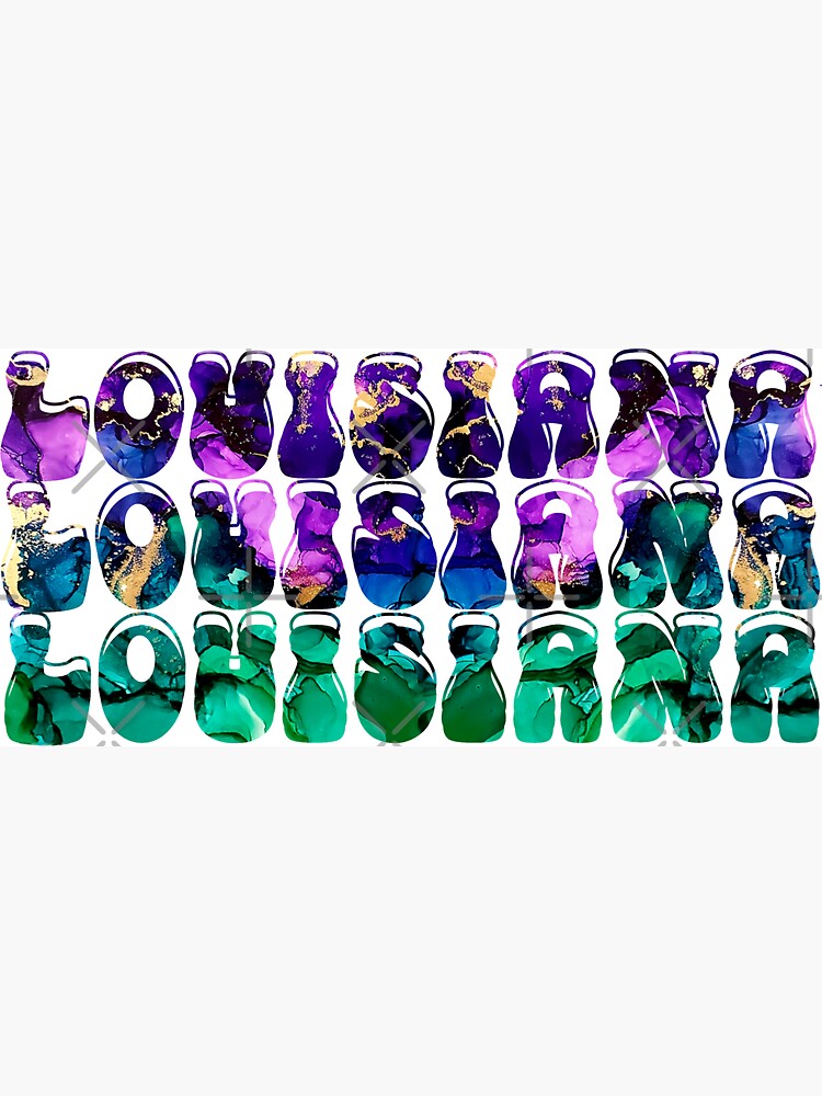 Louisiana Festive Multicolor Letters Fridge Souvenir Magnet