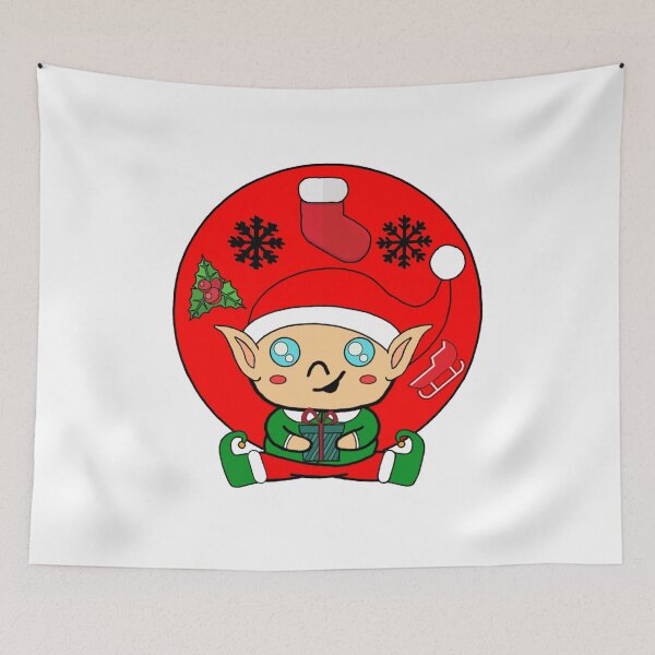 Item preview, Kawaii Christmas Elf's Holiday Gift designed and sold by GarnersDesigns.