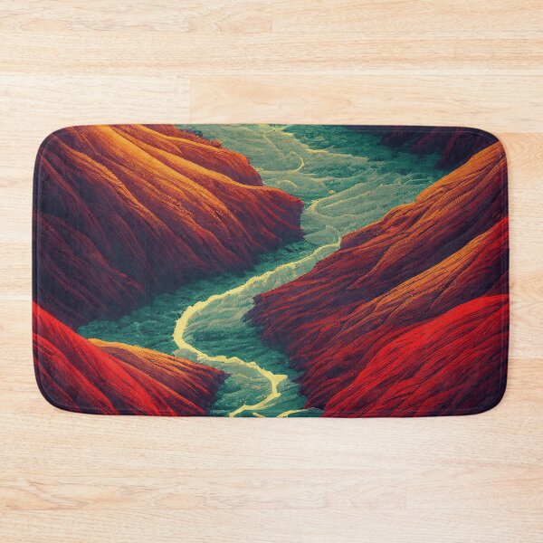 Item preview, River Running Through Valley Of Mountains , Beautiful Painting designed and sold by mariavision.