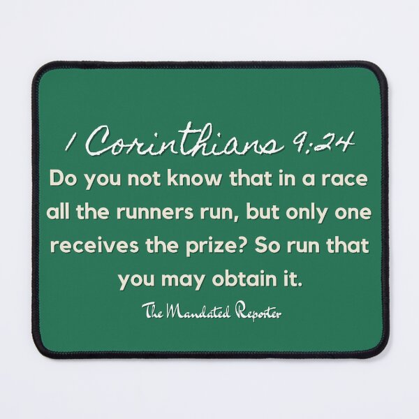Item preview, Marathon Race Scripture Quote I Corinthians 9:24 - Green designed and sold by TheReporter1.