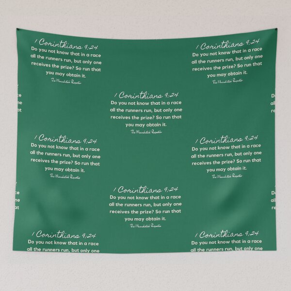Item preview, Marathon Race Scripture Quote I Corinthians 9:24 - Green designed and sold by TheReporter1.