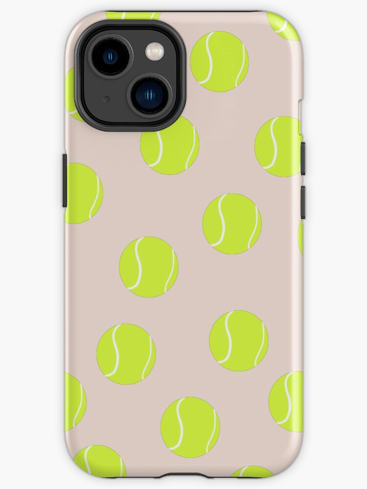 Thumbnail 1 of 4, iPhone Case, Tennis Ball Print on Pastel Background designed and sold by BigCityTennis.