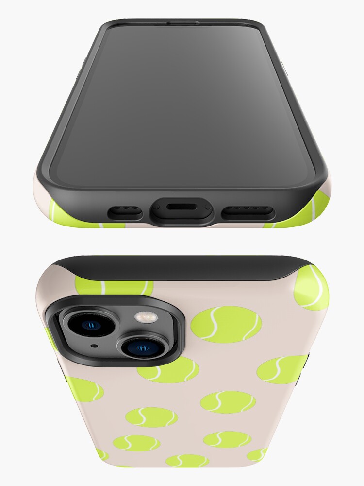 Thumbnail 3 of 4, iPhone Case, Tennis Ball Print on Pastel Background designed and sold by BigCityTennis.
