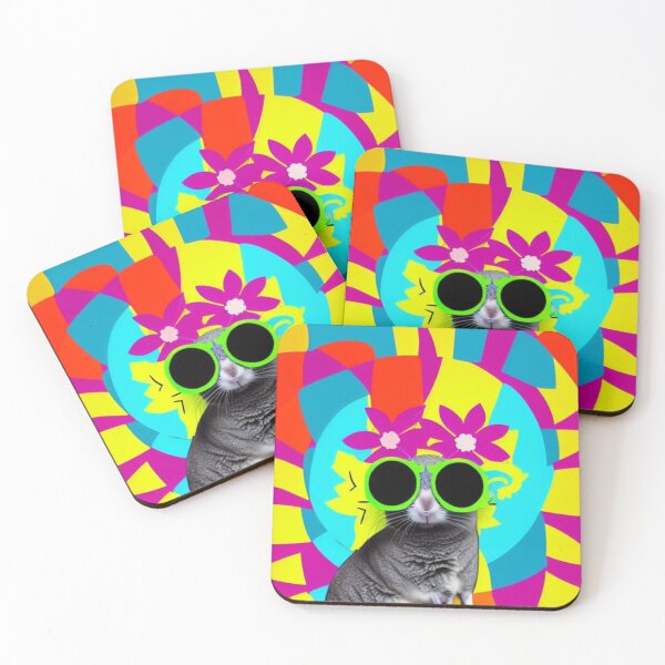 Item preview, Stylish Chinchilla with Flower Sunglasses designed and sold by katiebca2.