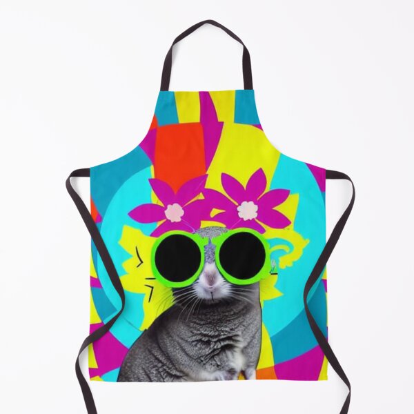 Item preview, Stylish Chinchilla with Flower Sunglasses designed and sold by katiebca2.