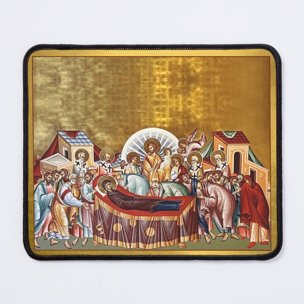 Item preview, Dormition of the Theotokos Icon Gold Byzantine Style designed and sold by Yiorgos Designs.