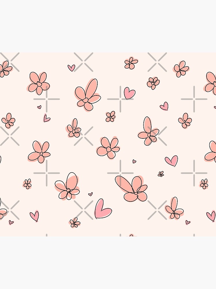 Heartstopper flowers and hearts mix (pink) by Sophprano