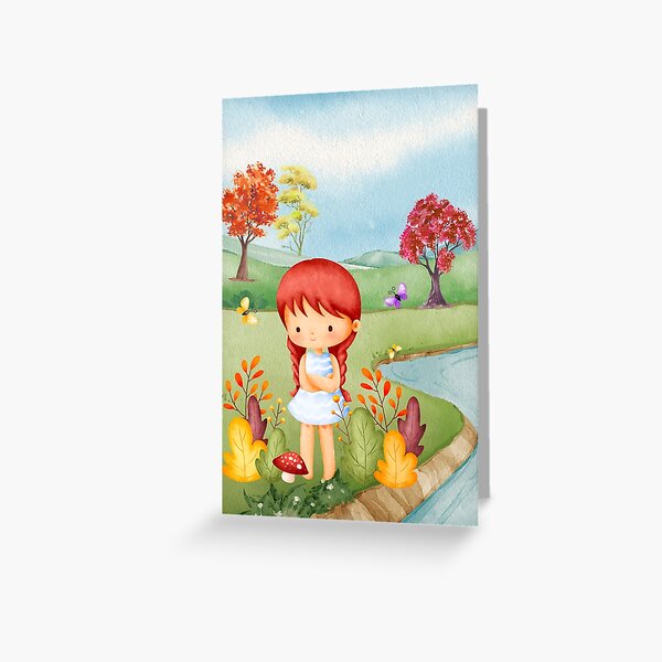 An Autumn Redhead / Sunny Autumn Day Greeting Card