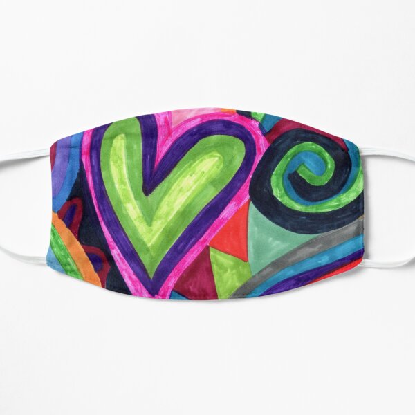 Hearts Afire Flat Mask
