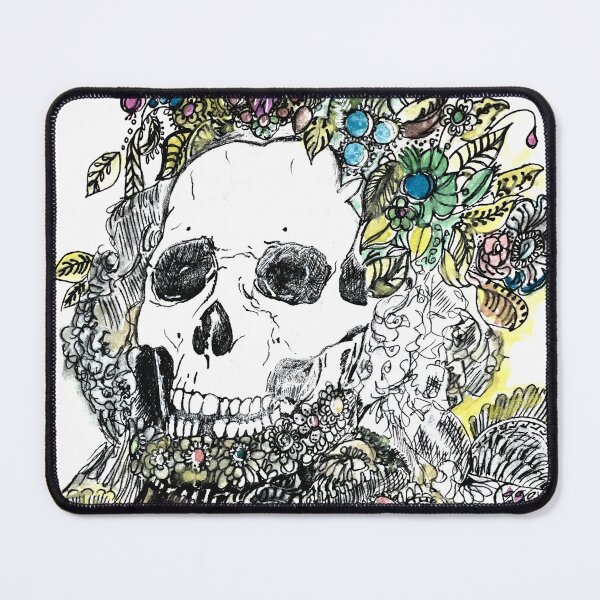 Item preview, Skull with gems  watercolour and ink drawing  designed and sold by LynseysArtShop.
