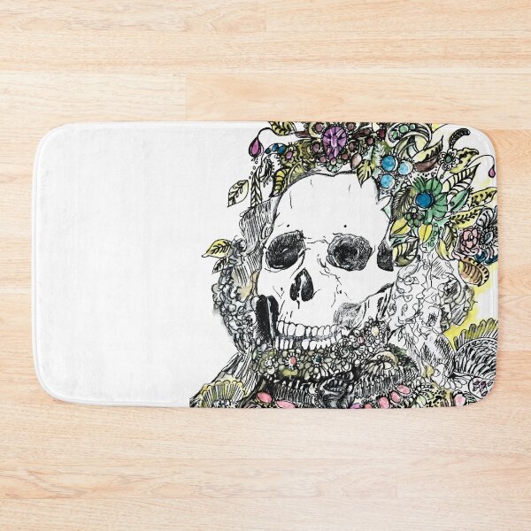 Item preview, Skull with gems  watercolour and ink drawing  designed and sold by LynseysArtShop.