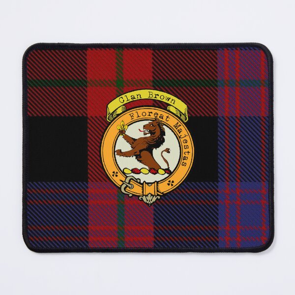 Item preview, Brown Scottish Tartan and Crest designed and sold by BagTown Clans.