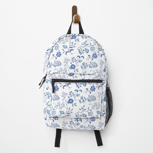 Item preview, Blue floral pattern Chinese designed and sold by Andrea Snuggs.