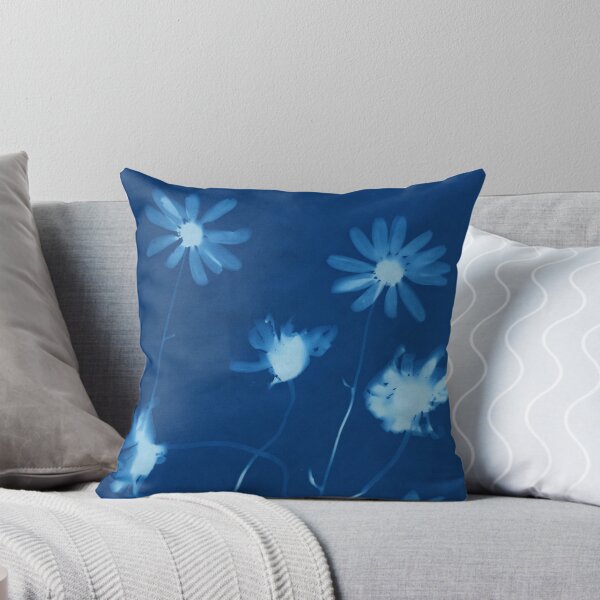 Item preview, Cyanotype Oxeye Daisies designed and sold by LymphomaLass.
