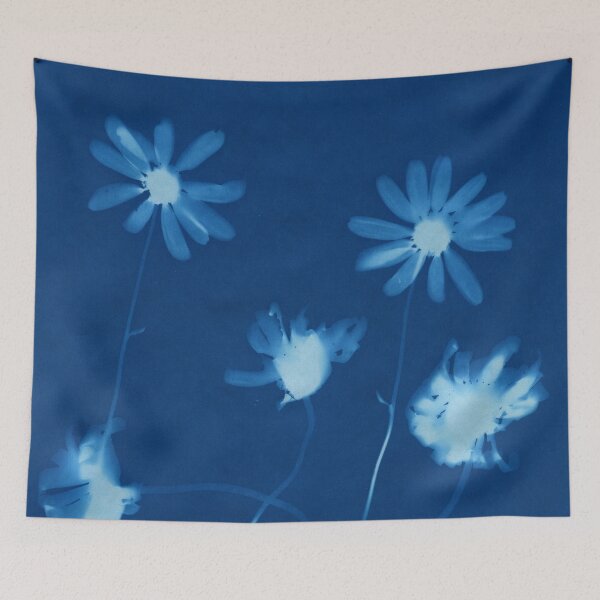 Item preview, Cyanotype Oxeye Daisies designed and sold by LymphomaLass.