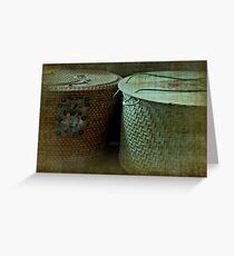 Old Sewing Baskets Greeting Card