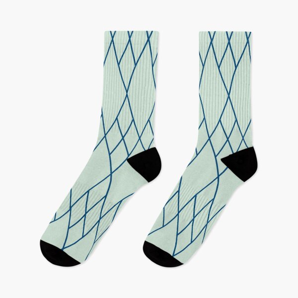 Item preview, Dark Blue and Mint Green Diamond Geometric Pattern designed and sold by serenesights.